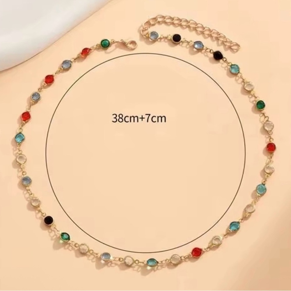 Elegant Multicolor Gemstone Necklace - Picture 4 of 4